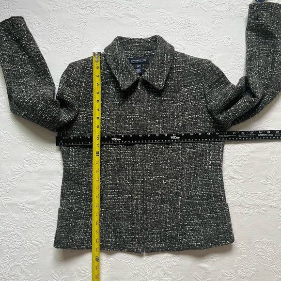 NWT Jones New York Signature Tweed Wool Blend Petite Zip Up Short Jacket 12P - Picture 4 of 14
